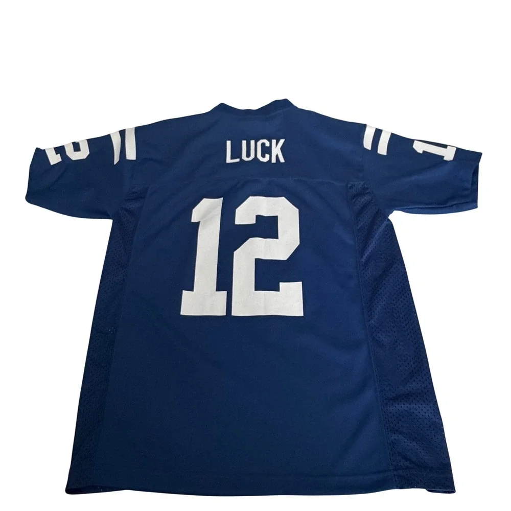 NFL Team Apparel Indianapolis Colts Andrew Luck 12 Youth‎ Medium Blue Jersey